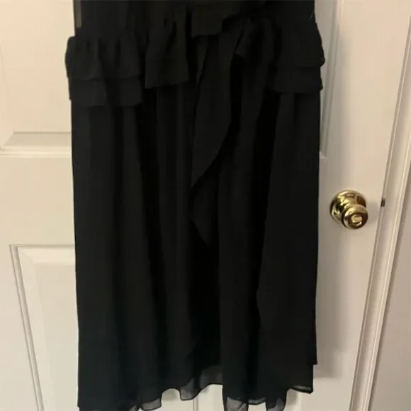 Tobi Women's Petite Black Ruffle Maxi Dress Sleeveless Formal S - Picture 2 of 6